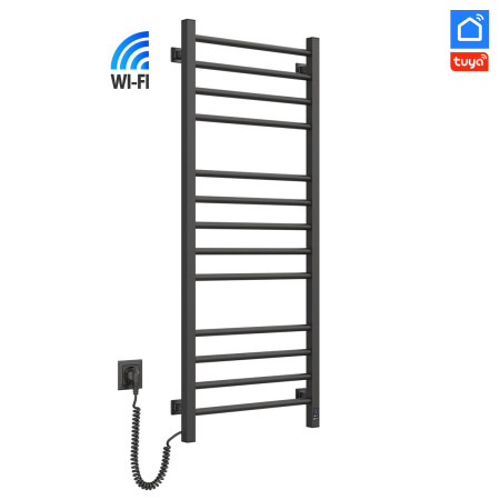 Рушникосушка Navin Класик Квадро 500х1200 Sensor з Wi-Fi, ліва, чорний муар