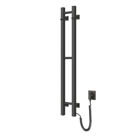 Heated towel rail Silhouette Quadro 160x1000 right, black moiré