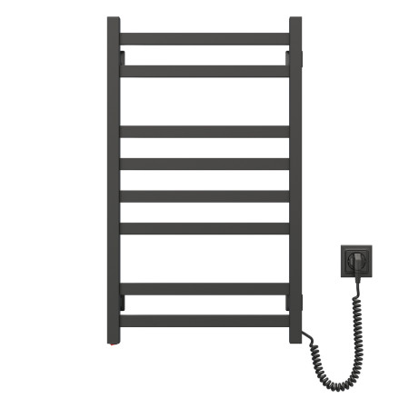 Heated towel rail Avangard 480x800 right, black moire