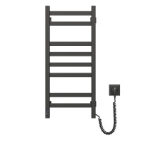 Heated towel rail Avangard 360x800 Sensor right with timer, black moire