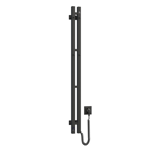 Electric heated towel rail NAVIN Silhouette Quadro 90x1200 Sensor right, black moire