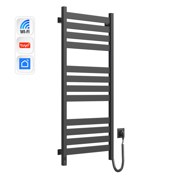 Рушникосушка Largo 500х1200 Sensor з Wi-Fi, правобічна з таймером, чорний муар