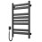 Heated towel rail Largo 500x800 Sensor left, black moire