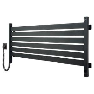 Електрична рушникосушка NAVIN Largo 1100х500 Sensor з Wi-Fi, широка лівобічна, чорний муар