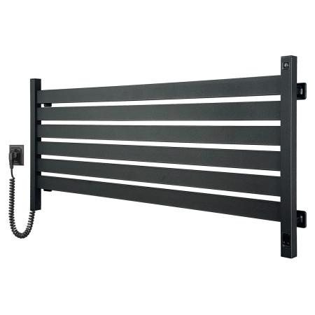 Электрическое полотенцесушитель NAVIN Largo 1100х500 Sensor с Wi-Fi, широкий левосторонний, чёрный муар