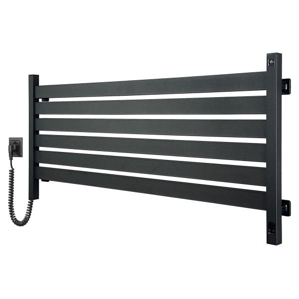 Электрическое полотенцесушитель NAVIN Largo 1100х500 Sensor с Wi-Fi, широкий левосторонний, чёрный муар