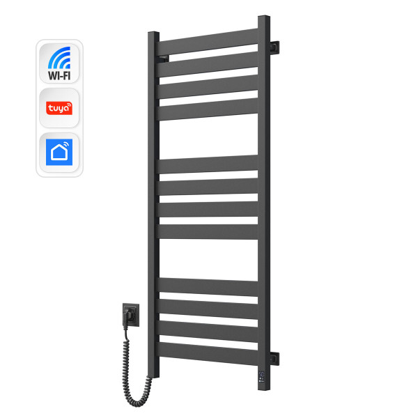 Рушникосушка Largo 500х1200 Sensor з Wi-Fi, лівобічна з таймером, чорний муар