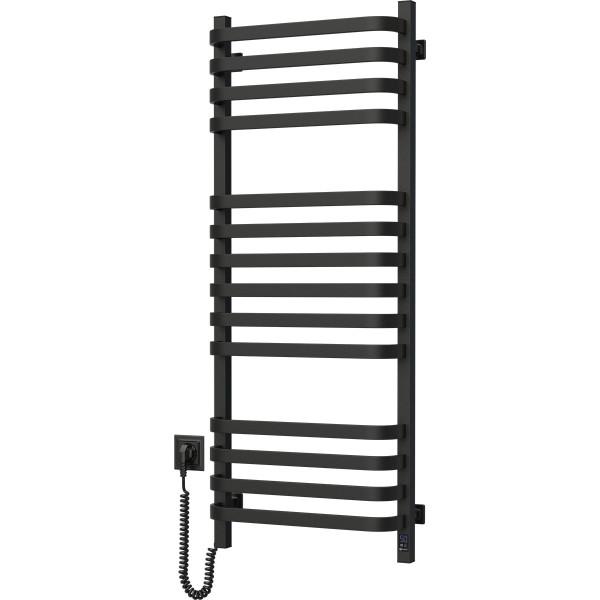 Electric heated towel rail Navin Stugna 480x1200 Sensor Wi-Fi, left black moire
