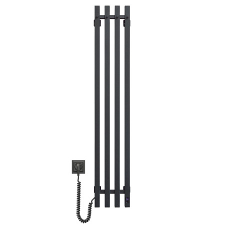 Electric heated towel rail Navin Levante 210x1200 Sensor left, black moire