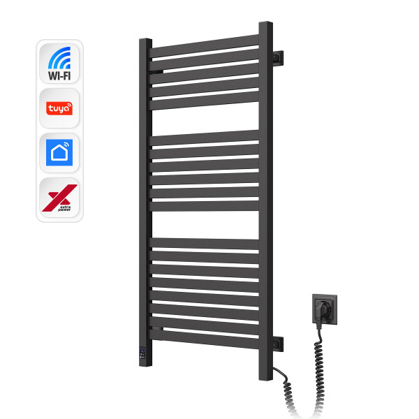 Електрична рушникосушка NAVIN Авангард X 480х1000 Sensor з WI-FI правобічна, чорний муар