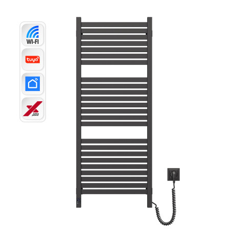 Електрична рушникосушка NAVIN Авангард X 480х1200 Sensor з WI-FI правобічна, чорний муар
