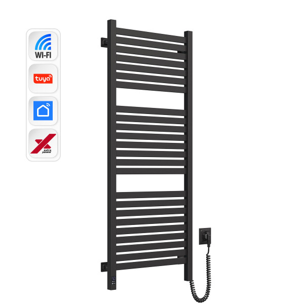 Електрична рушникосушка NAVIN Авангард X 480х1200 Sensor з WI-FI правобічна, чорний муар