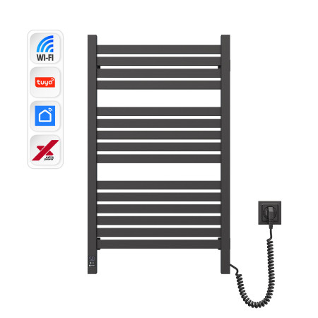 Електрична рушникосушка NAVIN Авангард X 480х800 Sensor з WI-FI правобічна, чорний муар