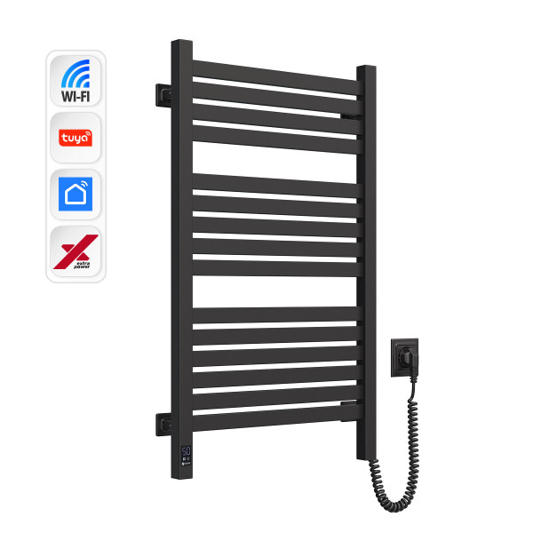 Електрична рушникосушка NAVIN Авангард X 480х800 Sensor з WI-FI правобічна, чорний муар