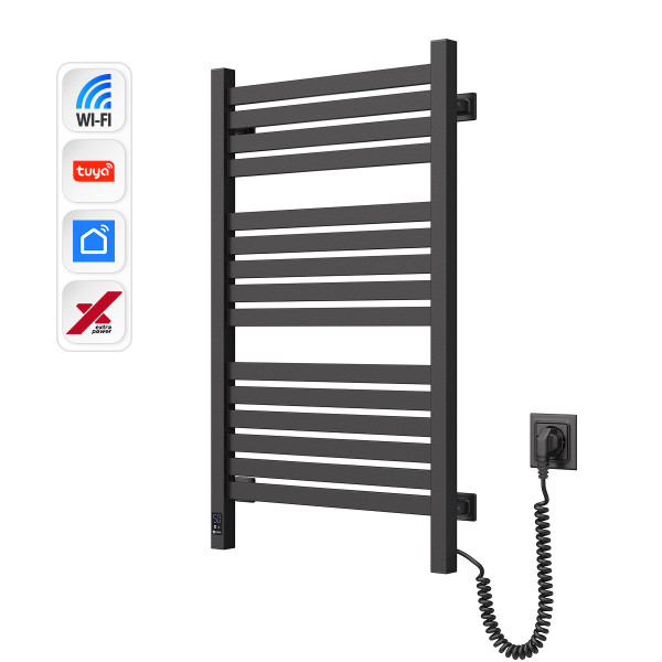 Електрична рушникосушка NAVIN Авангард X 480х800 Sensor з WI-FI правобічна, чорний муар