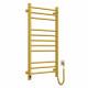 NAVIN Classic Quadro 500×1000 Sensor Electric Towel Warmer in Matt Gold