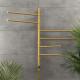 Heated towel rail Arabesque 480x800 Sensor with timer, matte gold