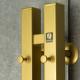 Electric towel warmer NAVIN Silhouette Quadro 90×1200 Sensor, right, matte gold
