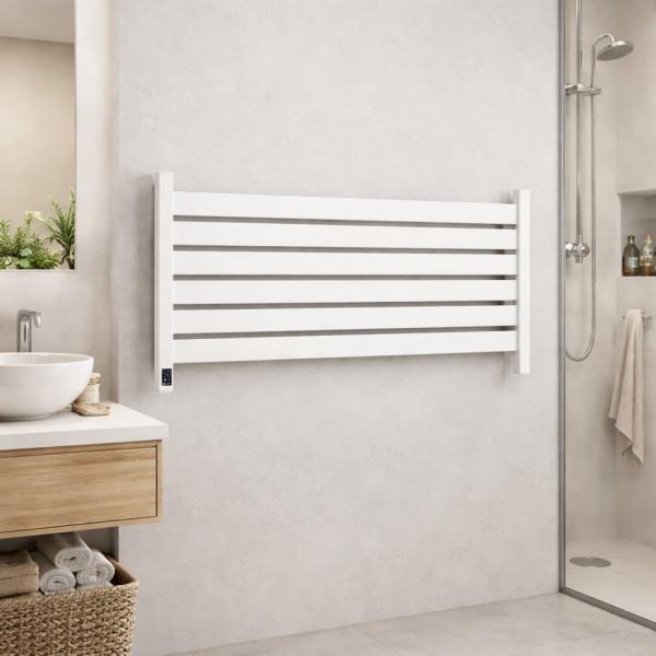 Електрична рушникосушка NAVIN Largo 1100х500 Sensor з Wi-Fi, широка правобічна, білий оксамит