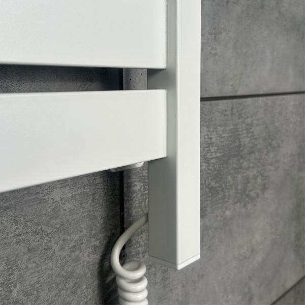 Electric heated towel rail NAVIN Largo 1100x500 Sensor with Wi-Fi, wide right-sided, white velvet