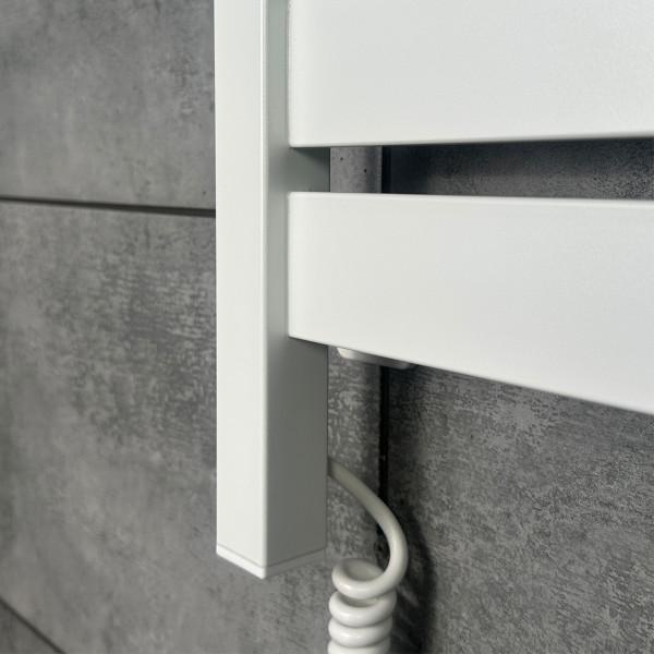 Електрична рушникосушка NAVIN Largo 1100х500 Sensor з Wi-Fi, широка лівобічна, білий оксамит