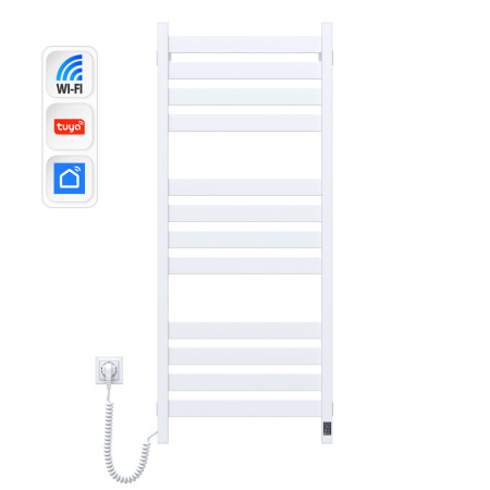 Рушникосушка Largo 500х1200 Sensor з Wi-Fi, лівобічна з таймером, білий оксамит