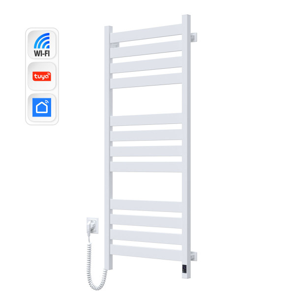 Рушникосушка Largo 500х1200 Sensor з Wi-Fi, лівобічна з таймером, білий оксамит