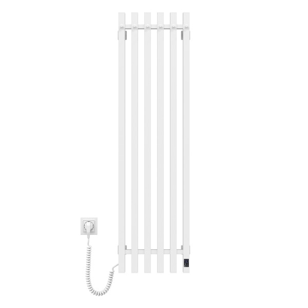 Electric heated towel rail Navin Levante 330x1200 Sensor left-hand, white velvet