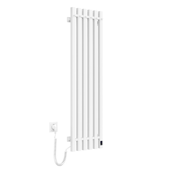 Electric heated towel rail Navin Levante 330x1200 Sensor left-hand, white velvet