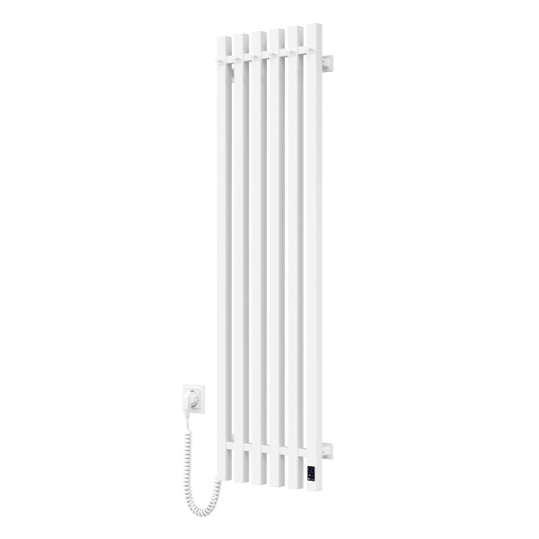 Electric heated towel rail Navin Levante 330x1200 Sensor left-hand, white velvet