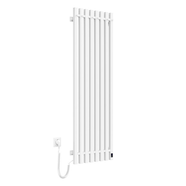 Electric heated towel rail Navin Levante 450x1400 Sensor left-hand, white velvet