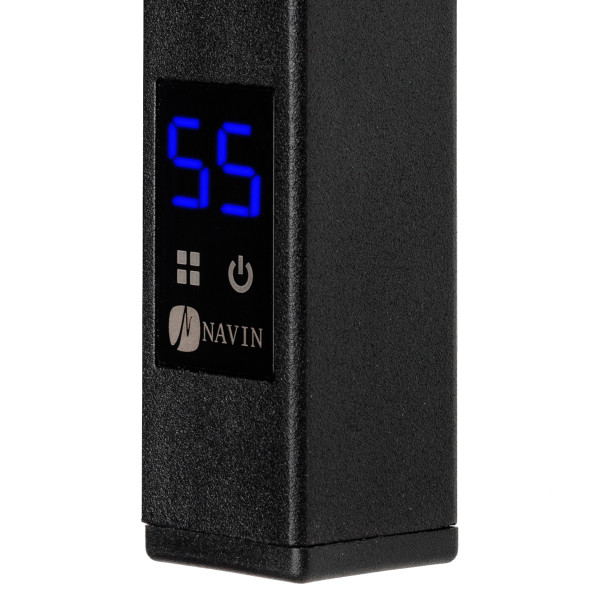 Рушникосушка електрична Navin Грандіс 480х1200 Sensor правобічна з таймером, колір –  чорний муар