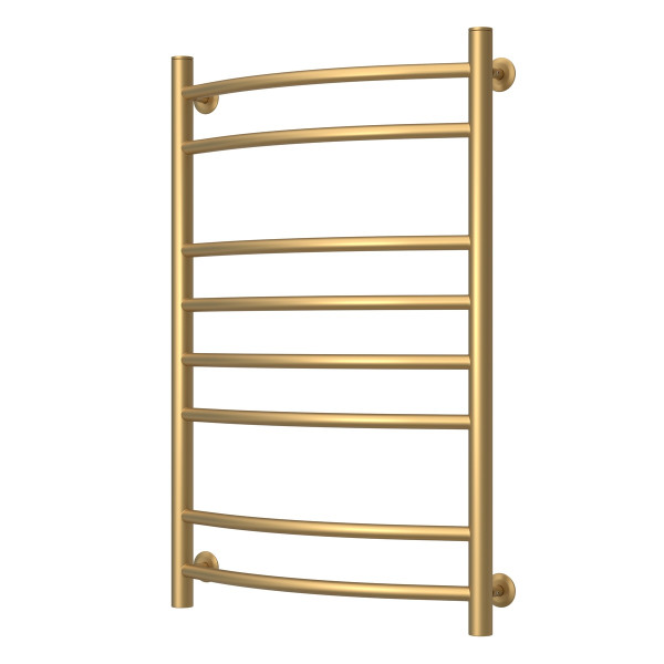 Water heated towel rail Camellia 500x800 made of stainless steel, color - matte gold