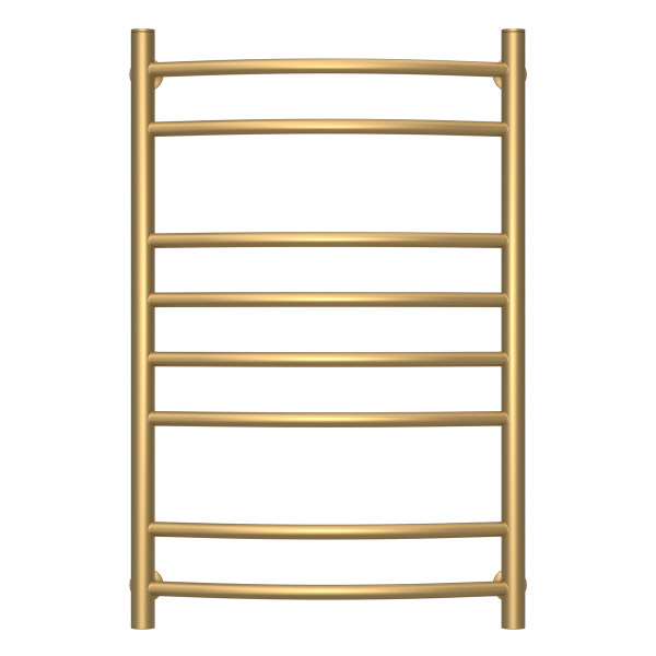 Water heated towel rail Camellia 500x800 made of stainless steel, color - matte gold