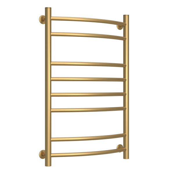 Water heated towel rail Camellia 500x800 made of stainless steel, color - matte gold