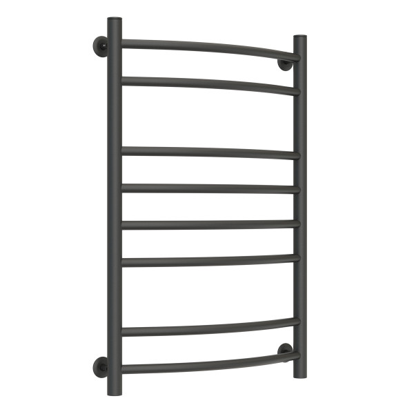 Water heated towel rail NAVIN Camellia 500x800, color - black moiré