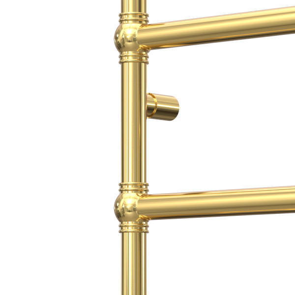 Water heated towel rail NAVIN Retro 500x800, gold