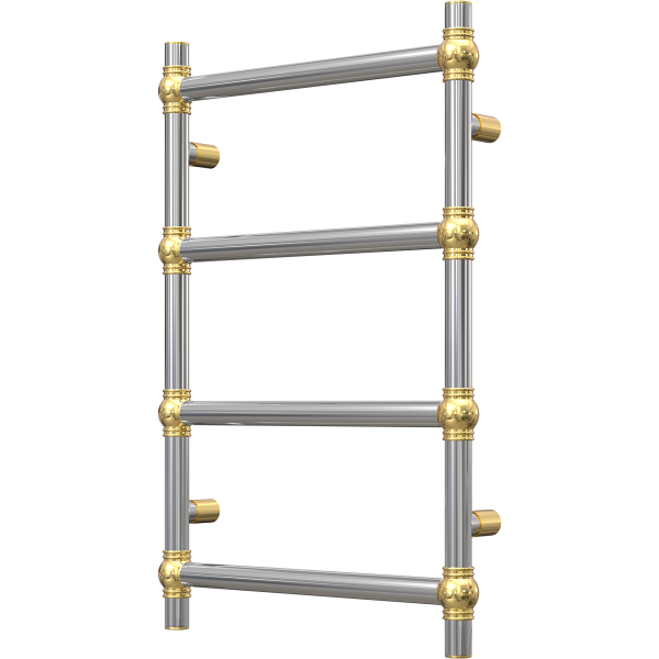 Retro heated towel rail 500x800 Golden balls