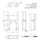 Set of floor brackets for NAVIN Calidum 3 tubular radiators, 2 pcs.