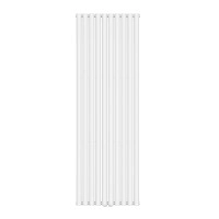 Вертикальний радіатор Ellipse Double 600х1800-10 (50 мм), anticor, білий