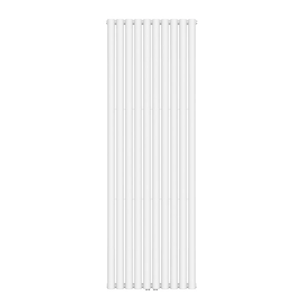 Вертикальний радіатор Ellipse Double 600х1800-10 (50 мм), anticor, білий