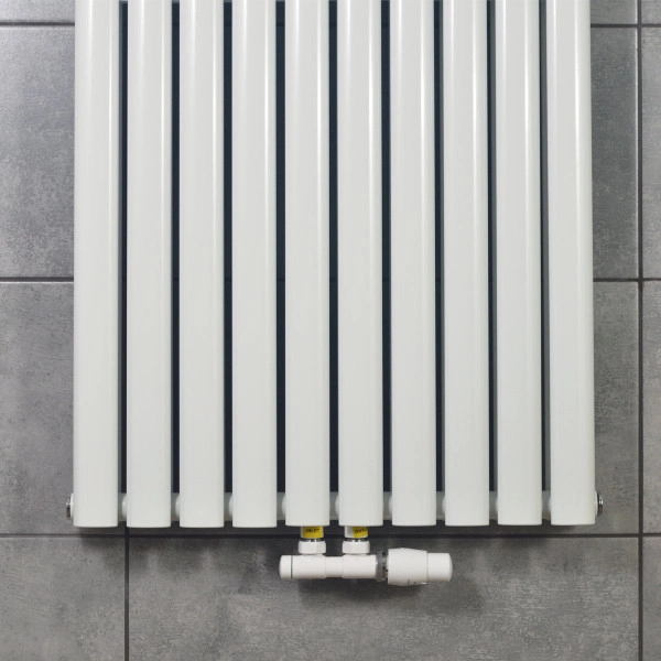 Вертикальний радіатор Ellipse Double 600х1800-10 (50 мм), anticor, білий