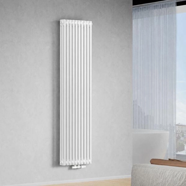 Vertical radiator NAVIN Calidum 3-10 460x1800 bottom central connection 50 mm, anticor, white