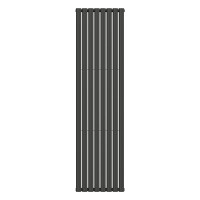 Вертикальний радіатор Ellipse Double 480х1800-8, anticor, чорний муар