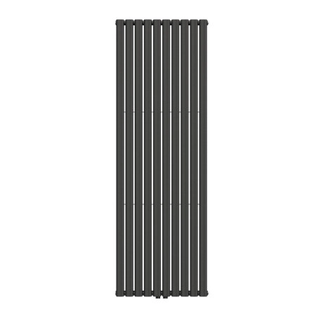Вертикальний радіатор Ellipse Double 600х1800-10 (50 мм), anticor, чорний муар