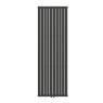 Вертикальний радіатор Ellipse Double 600х1800-10 (50 мм), anticor, чорний муар