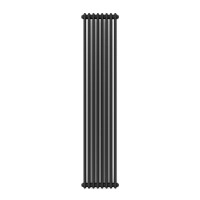 Вертикальний радіатор Calidum 2-8 380х1800, anticor, чорний муар