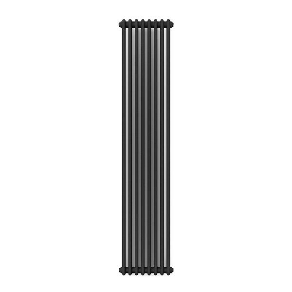 Вертикальний радіатор Calidum 2-8 380х1800, anticor, чорний муар