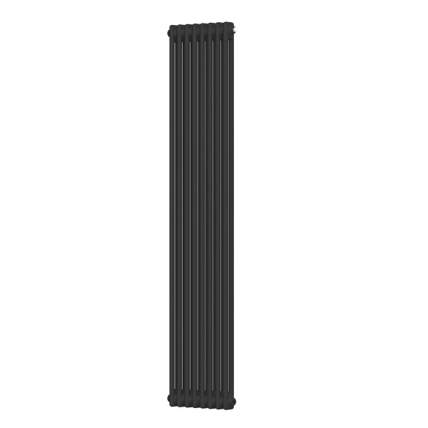 Вертикальний радіатор Calidum 2-8 380х1800, anticor, чорний муар