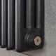 NAVIN Calidum 3-8 Vertical Radiator, 372 × 1800 mm, 50 mm Bottom-Center Connection, Anticor, black moire